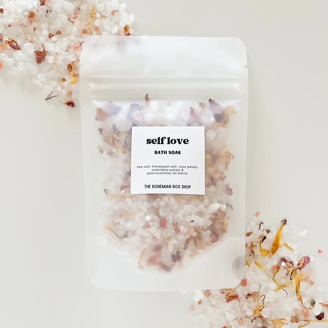 Self Love Botanical Rose & Calendula Petals Bath Salts - Flirt!