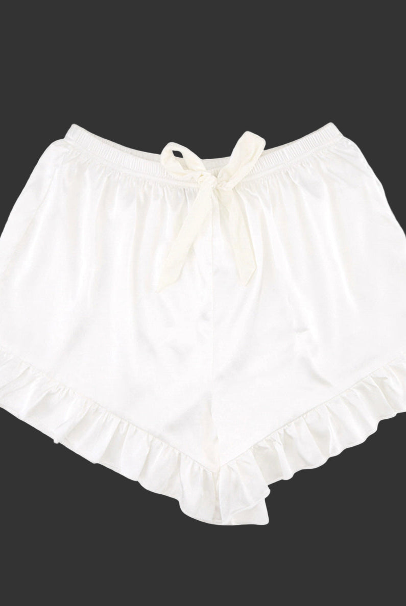 Bella Sleep + Spa 2 Piece Camisole and Ruffled Short Pajama Set - Flirt!