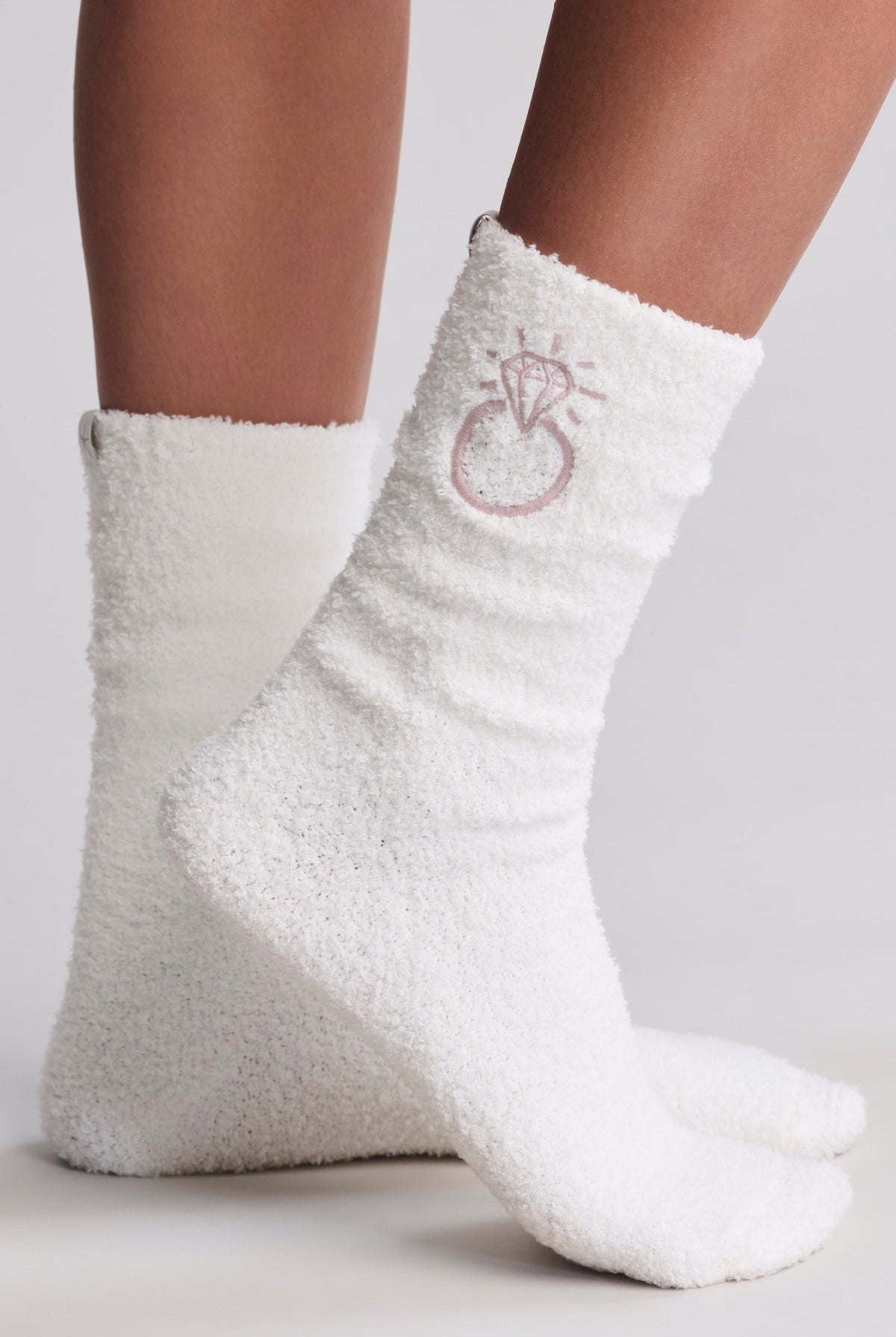Barefoot Dreams Cozy Chic Bridal 2 Pack Sock Set - Flirt!