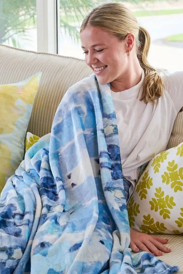 Laura Park Designs Ocean Breeze Fleece Blanket - Flirt!