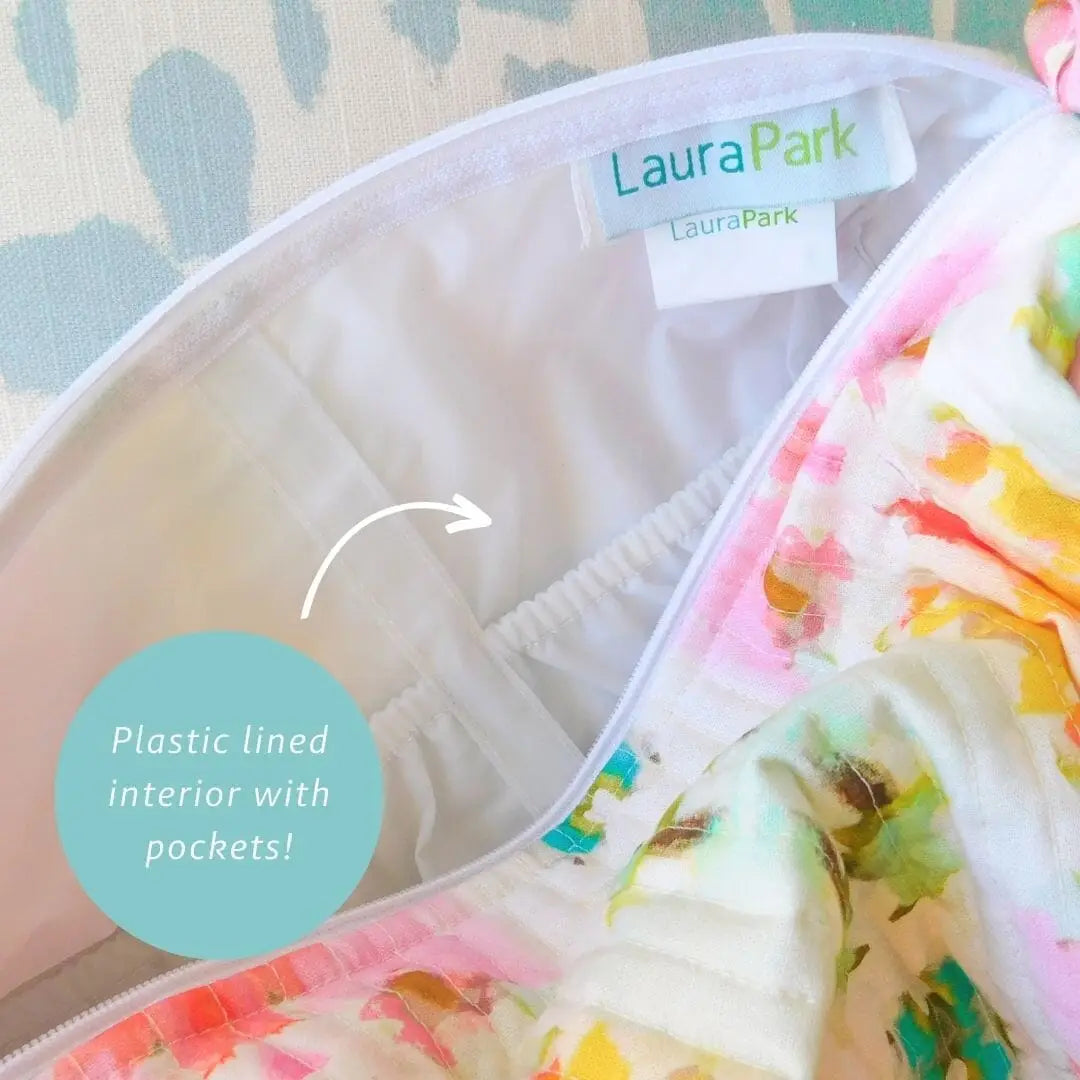 Laura Park Designs Antigua Smile Accessory & Cosmetic Pouch - Flirt!
