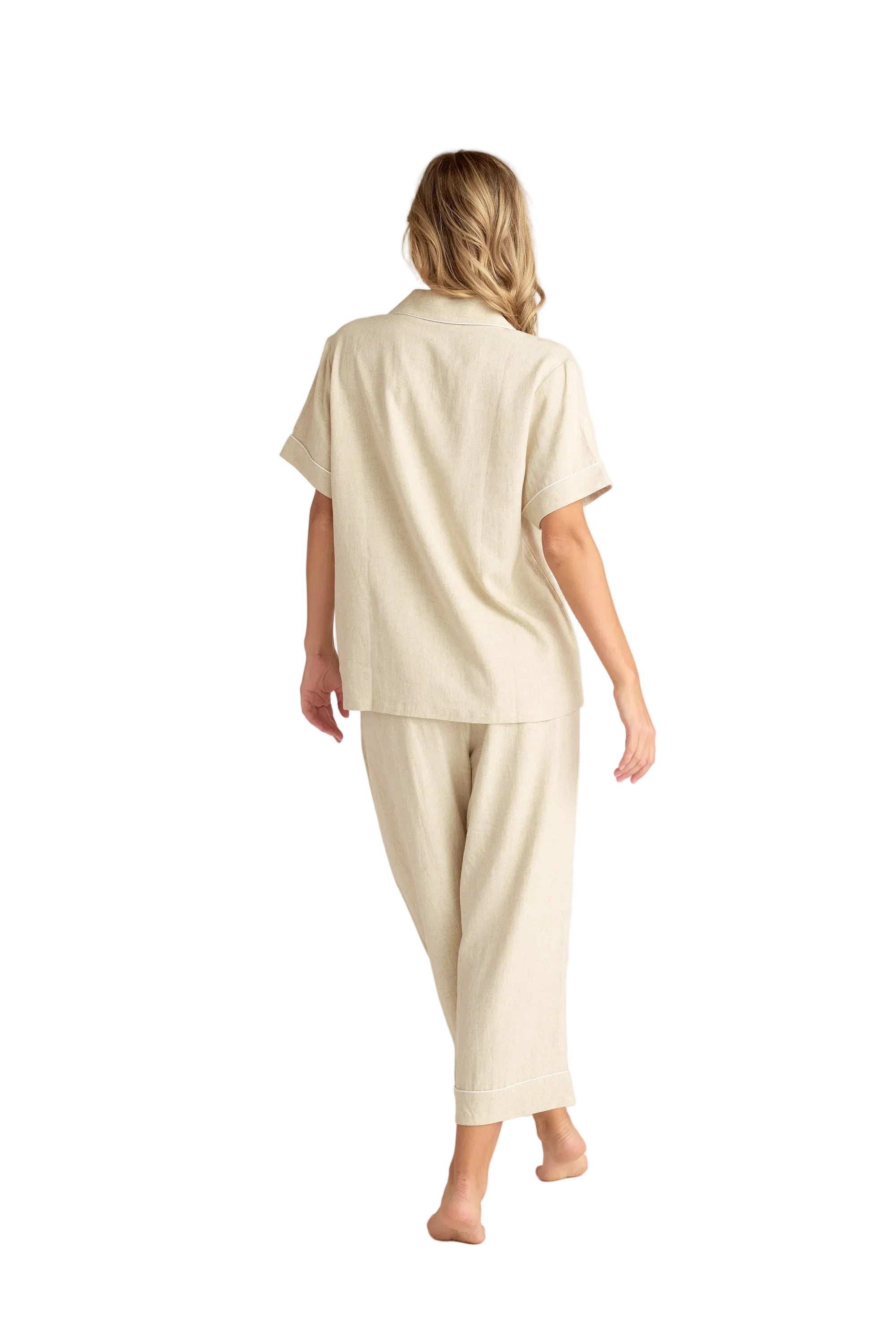 Faceplant Dreams Linen Blend PJ Capri Pant - Flirt!