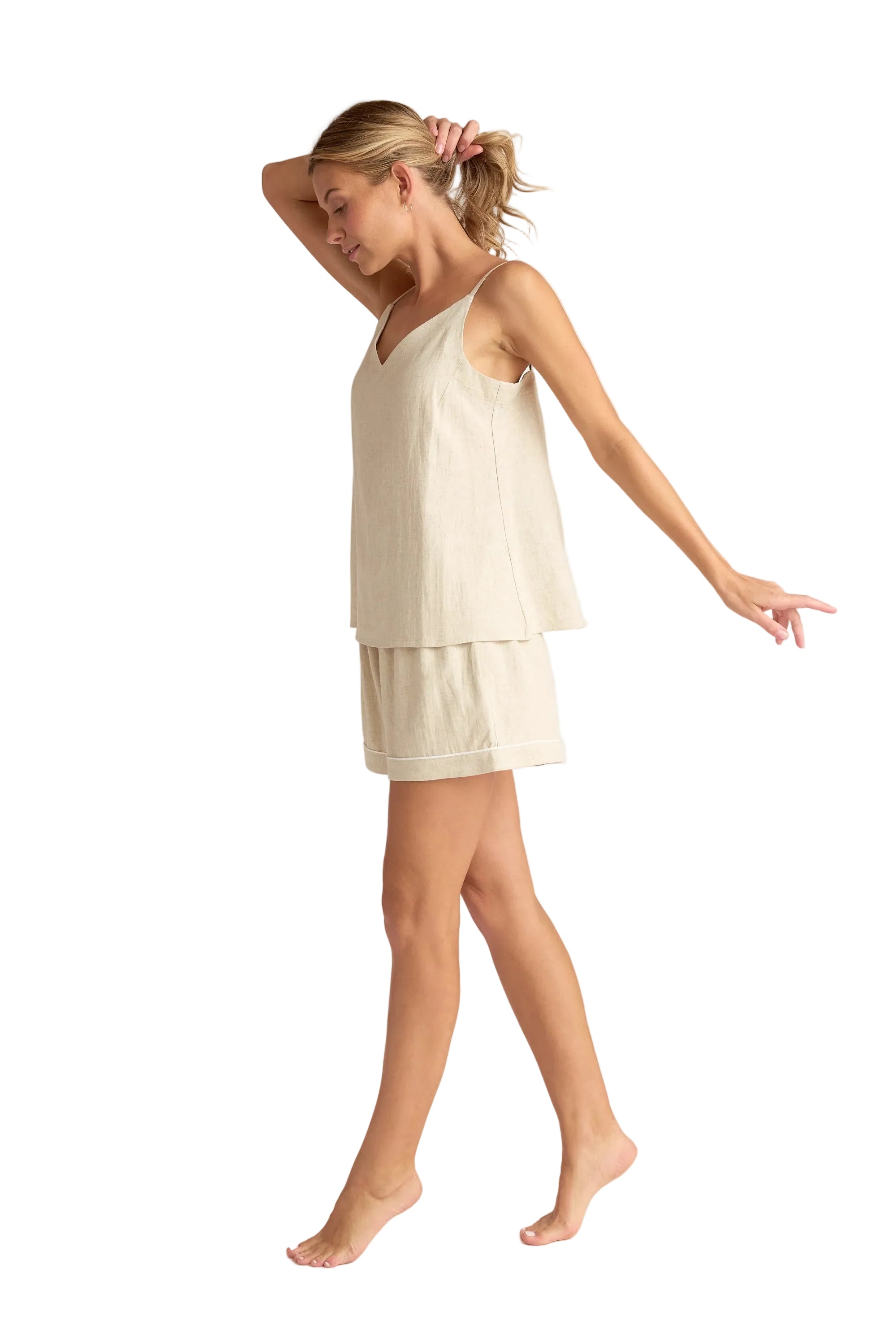 Faceplant Dreams Linen Blend PJ Tank Top - Flirt!