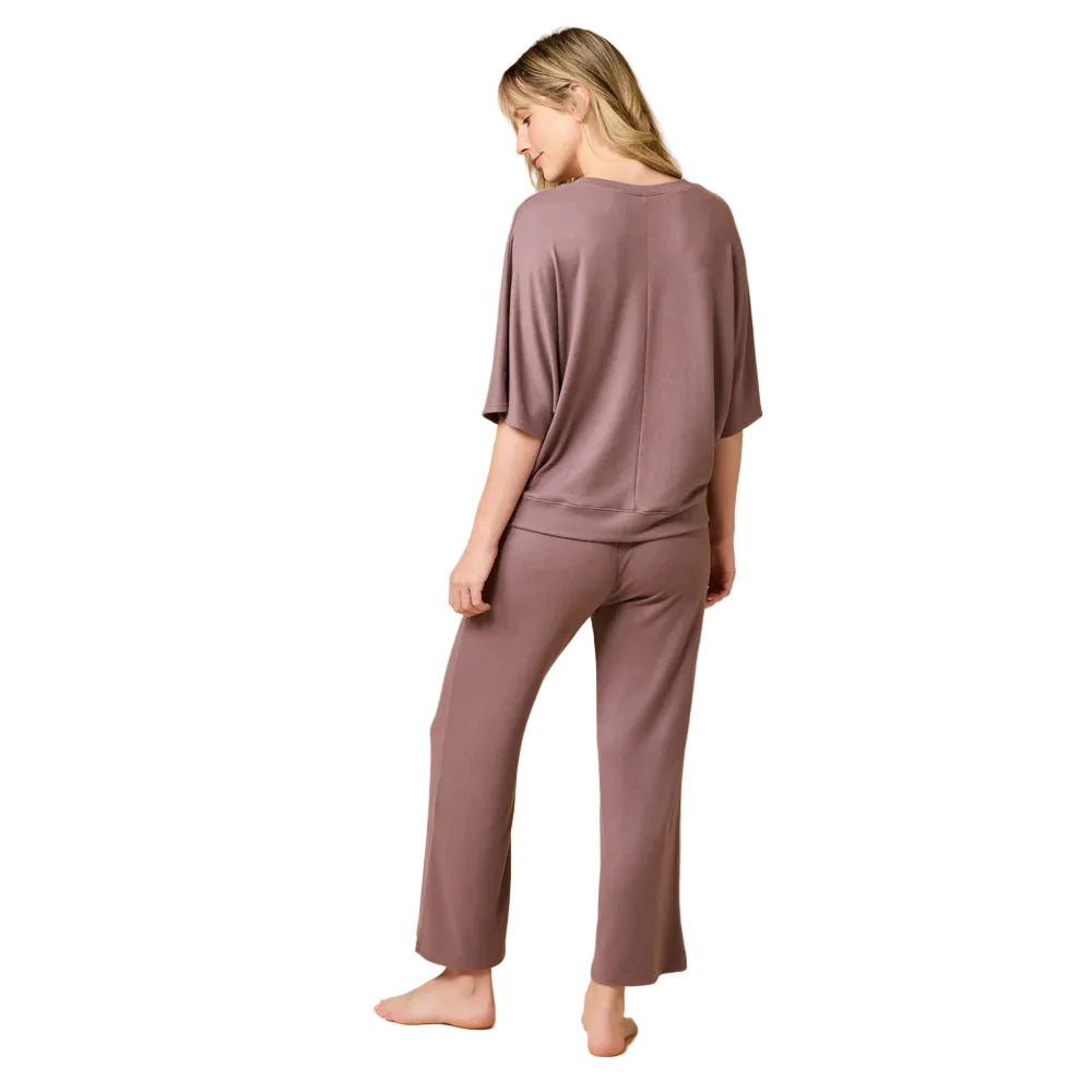 Softies Dream Jersey V-Neck & Capri Buttery Soft 2 Piece Lounge Set - Flirt! 