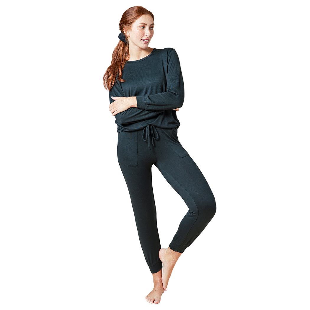 Softies 2 Piece Dream Jersey Crew Neck Lounge Set - Flirt! 