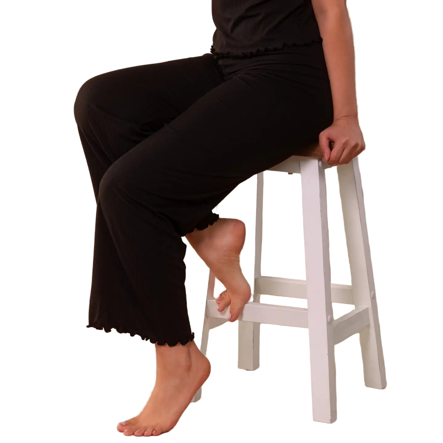 Bliss Ribbed-Knit Pajama Pant - Flirt! 