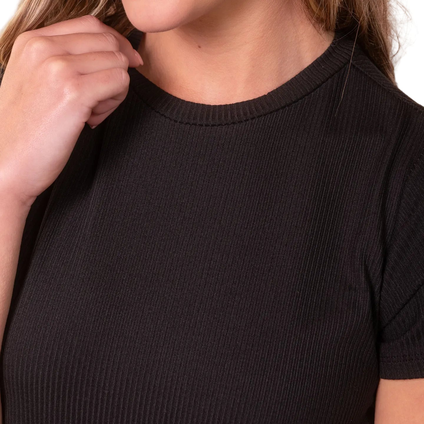 Bliss Ribbed Knit Short Sleeve Pajama Top - Flirt! 