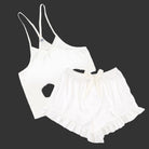 Bella Sleep + Spa 2 Piece Camisole and Ruffled Short Pajama Set - Flirt! 