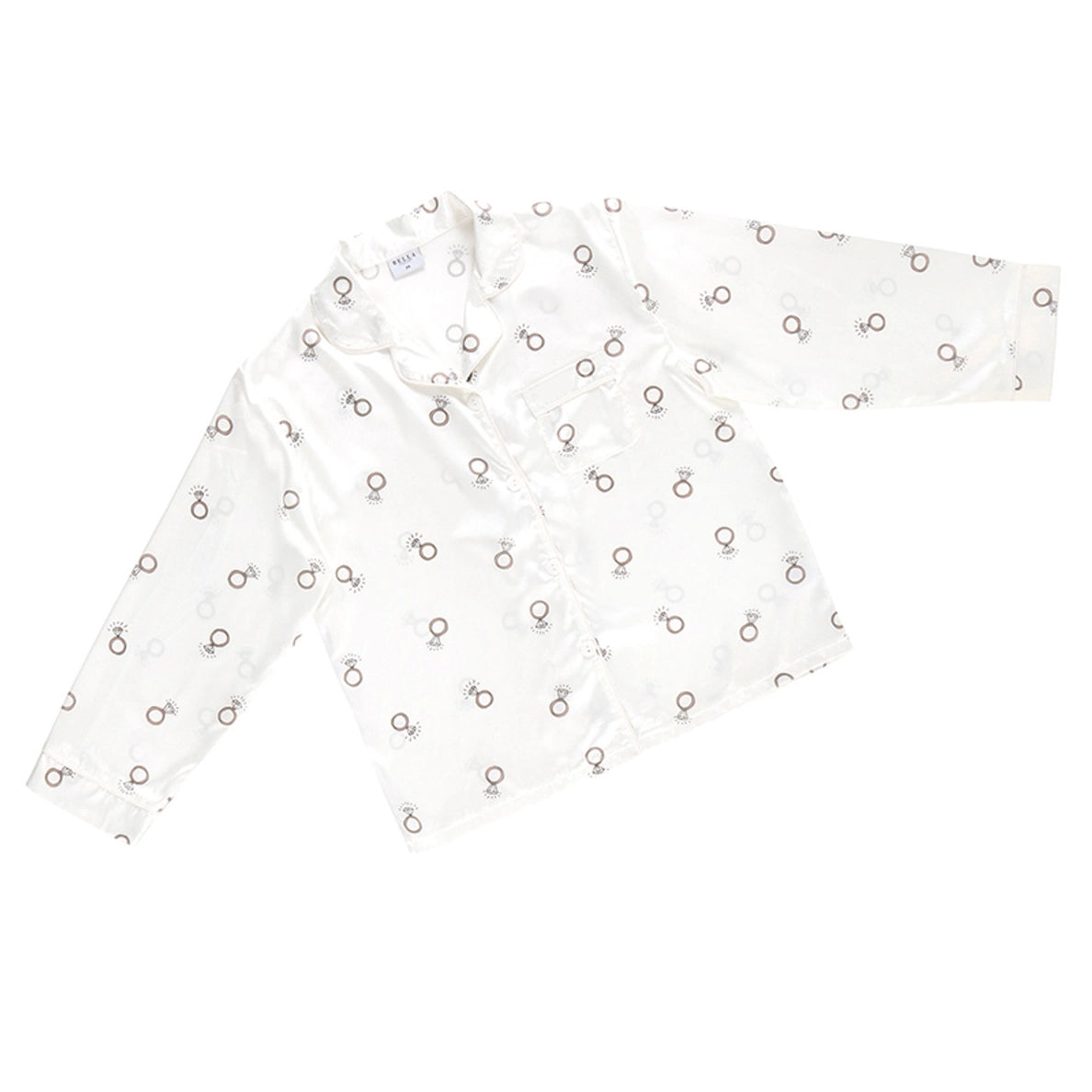 Bella Sleep + Spa Diamond Rings 2 Piece Satin Pajama Set - Flirt! 