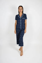 Aspen Dreams Sailboat Cropped 2 Piece Pajama Set - Flirt! 