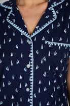 Aspen Dreams Sailboat Cropped 2 Piece Pajama Set - Flirt! 