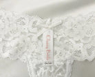 Classy Bride Darling Lace Crystal Jeweled Bridal Thong Panties - Flirt! 
