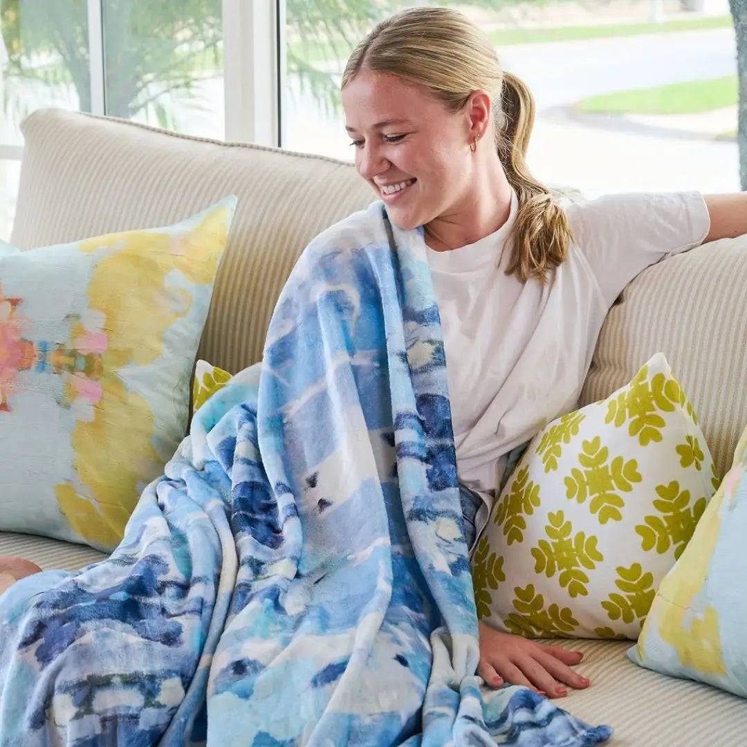 Laura Park Designs Ocean Breeze Fleece Blanket - Flirt! 