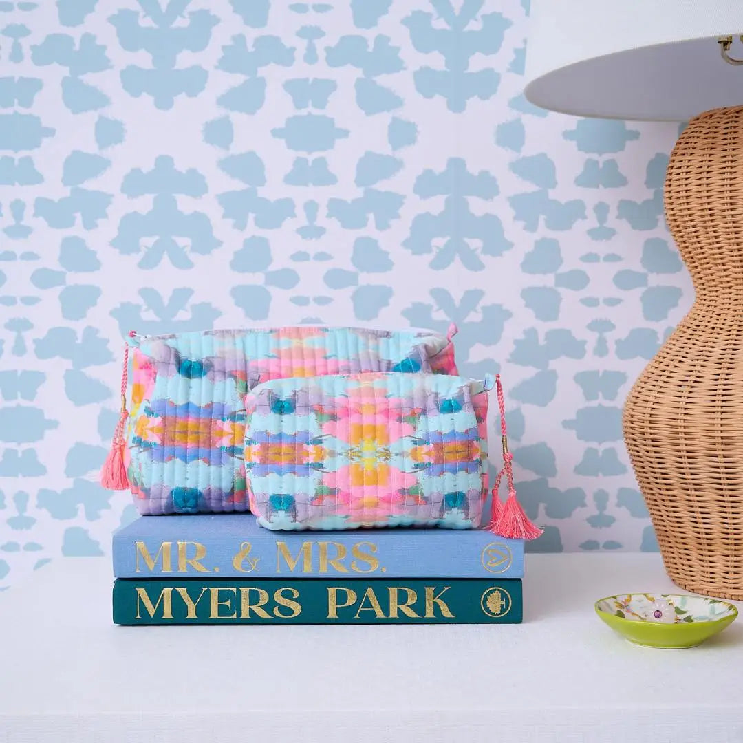 Laura Park Designs Antigua Smile Accessory & Cosmetic Pouch - Flirt! 