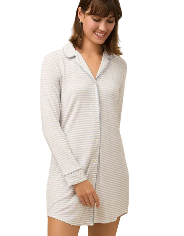 Spartina Shoreline Stripe Pajama Sleep Shirt - Flirt! 