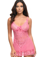 Oh La La Cheri Valentine Lace Babydoll with Matching G-String Panty - Flirt! 