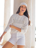 Shiraleah Ivory Bride Sweatshirt with Sherpa Lettering - Flirt! 