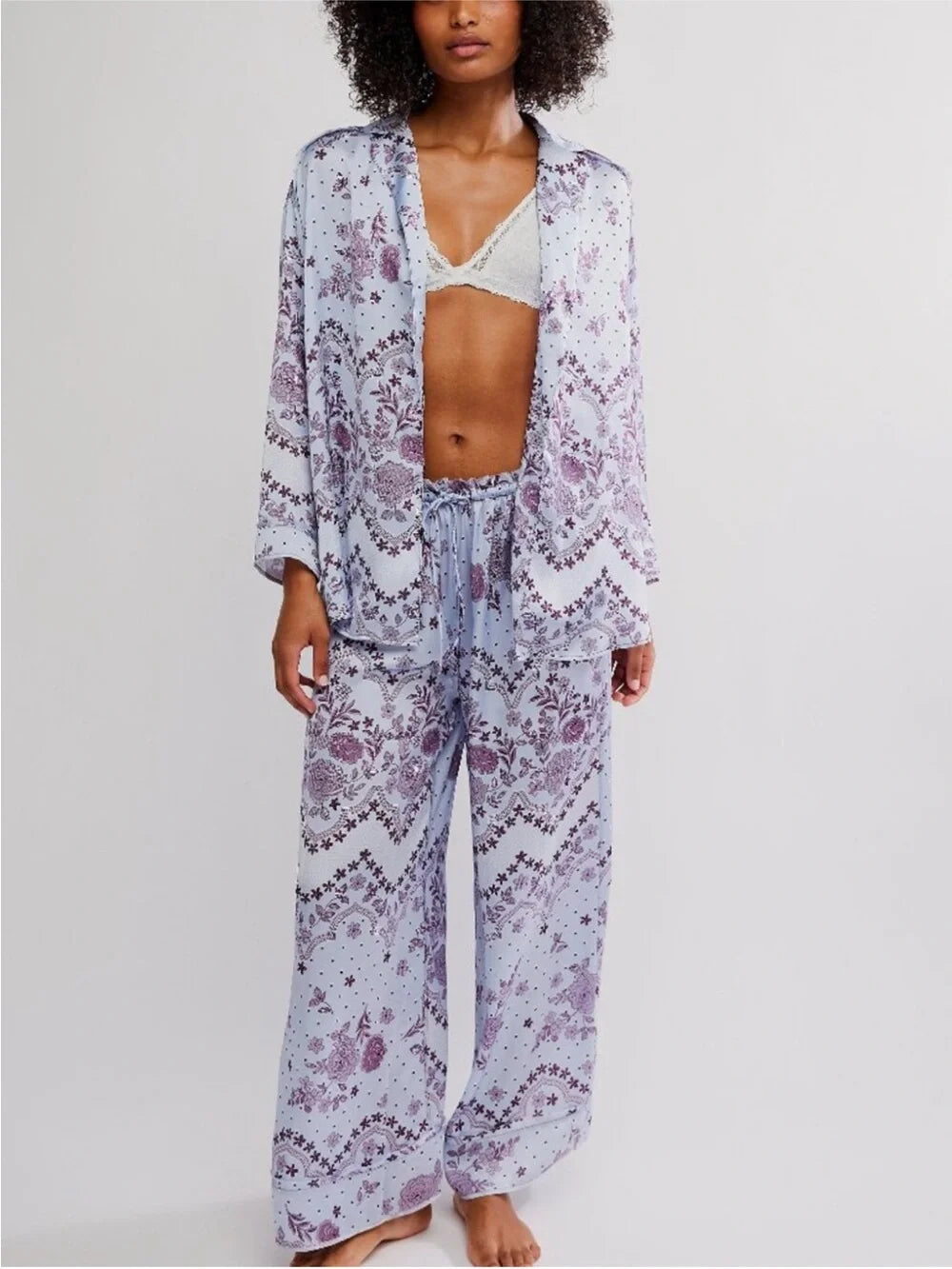 Free People Intimately Dreamy Days Long Sleeve Pajama Set - Flirt! 