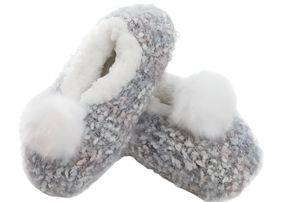 Plush Lined Non-Skid Knit Slipper - Flirt! Luxe Lingerie & Sleepwear