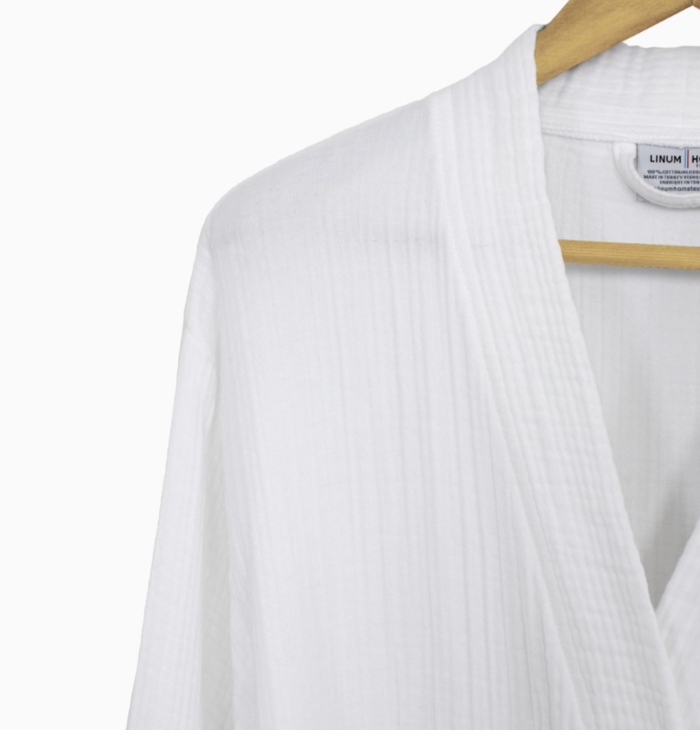 Long Sleeve, Mid Calf Bathrobe made of 100% Turkish Cotton - Flirt! 