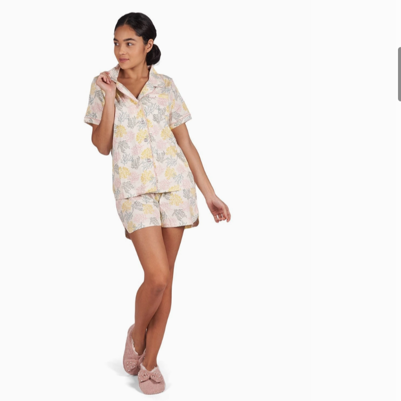 2 Piece Coral Reef Pajama Set with Short Sleeve and Short - Flirt! 