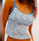 Free People All Day 2-Tone Lace Camisole - Flirt! 