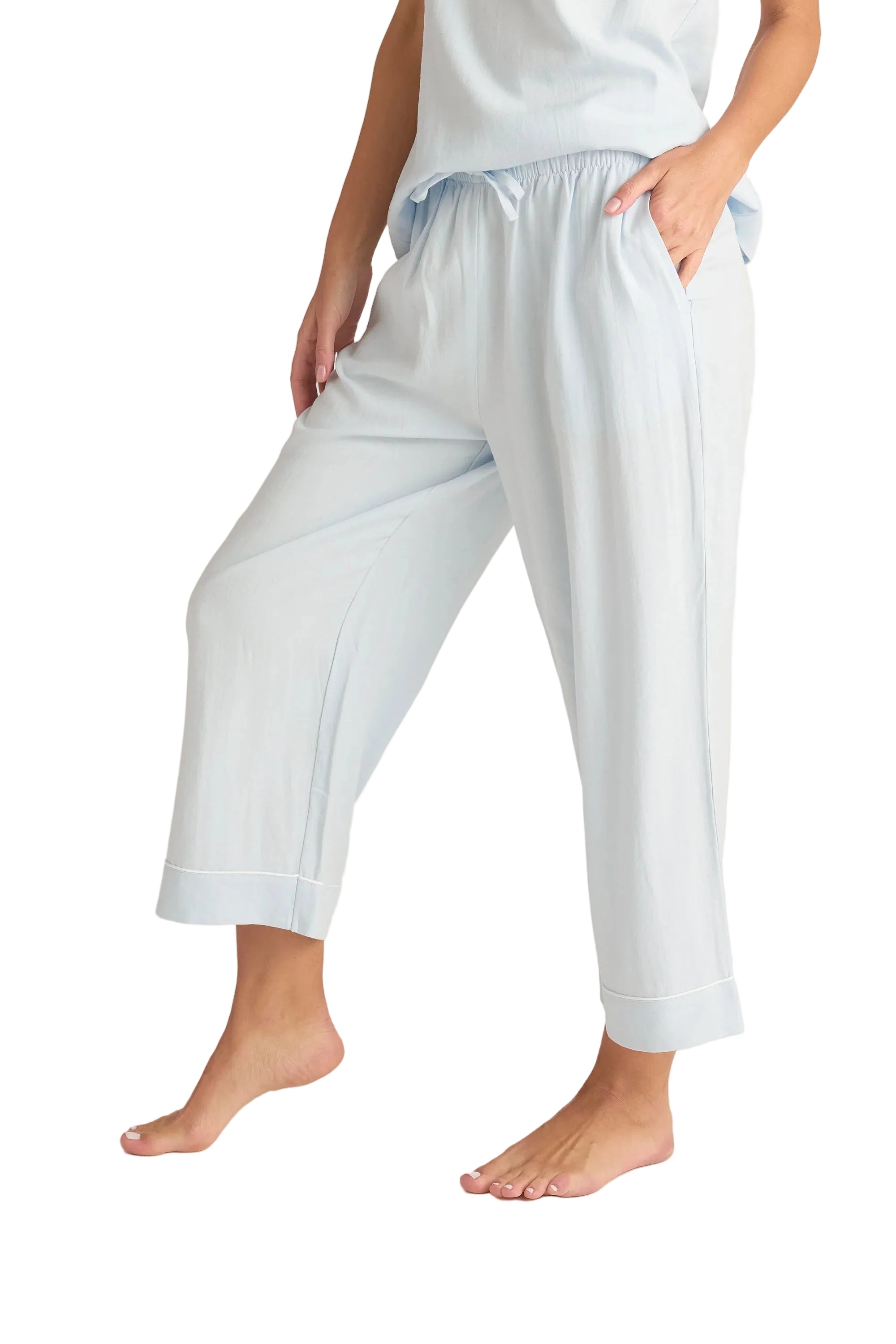 Faceplant Dreams Linen Blend PJ Capri Pant - Flirt! 