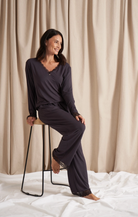 Bamboo Lace V-Neck Pajama Set - Flirt! Luxe Lingerie & Sleepwear