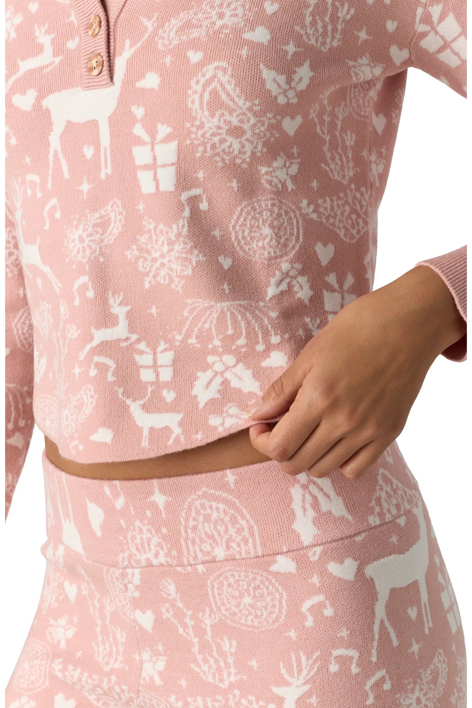 Free People Intimately Soft Season Long-Sleeve Pajama Set - Flirt! 