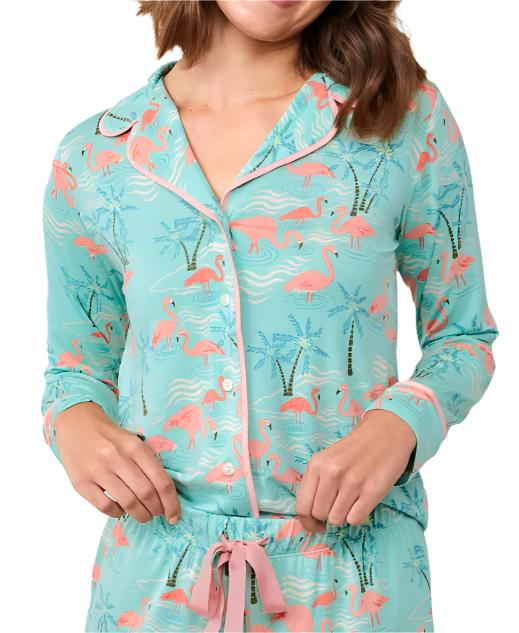 Flamingo pattern Pajama Short - Flirt! Luxe Lingerie & Sleepwear