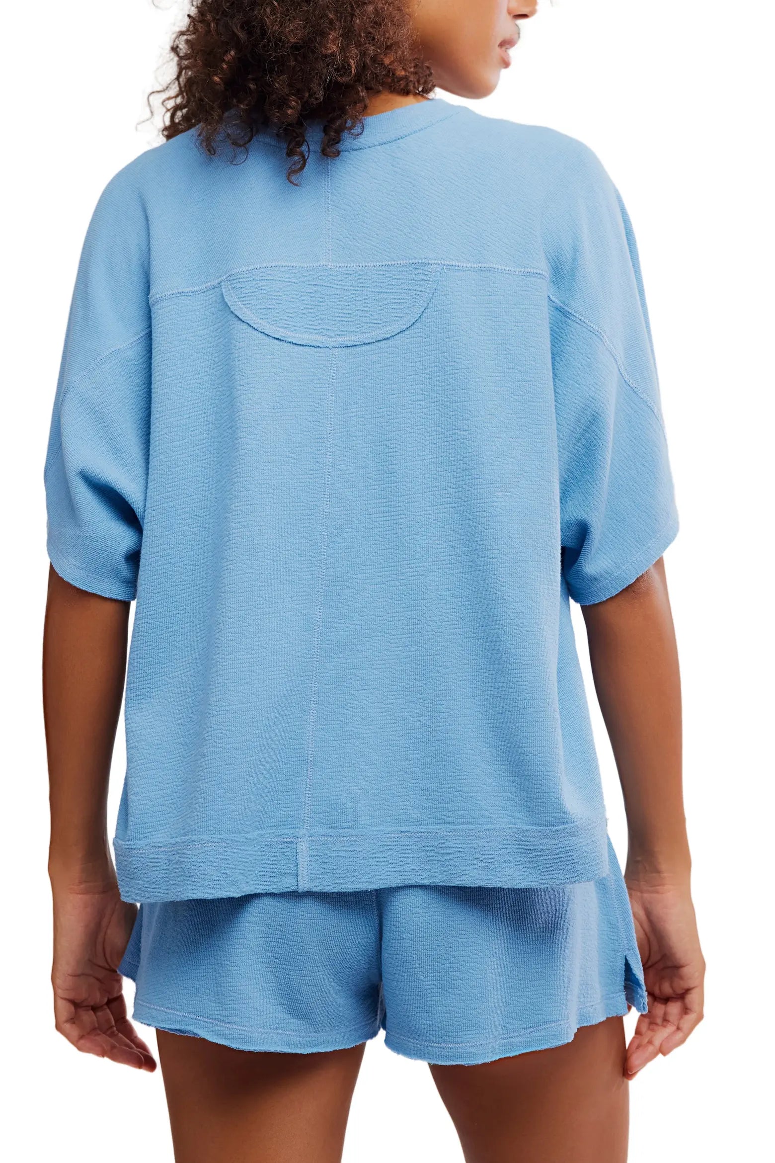 Free People Staycation Short Sleeve V-Neck Pullover - Flirt! 